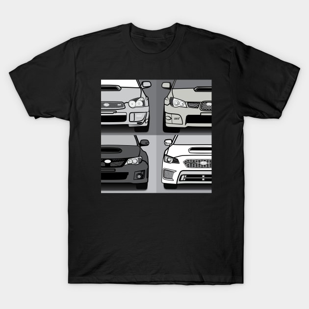 WRX STI Generations T-Shirt by bettyjane88